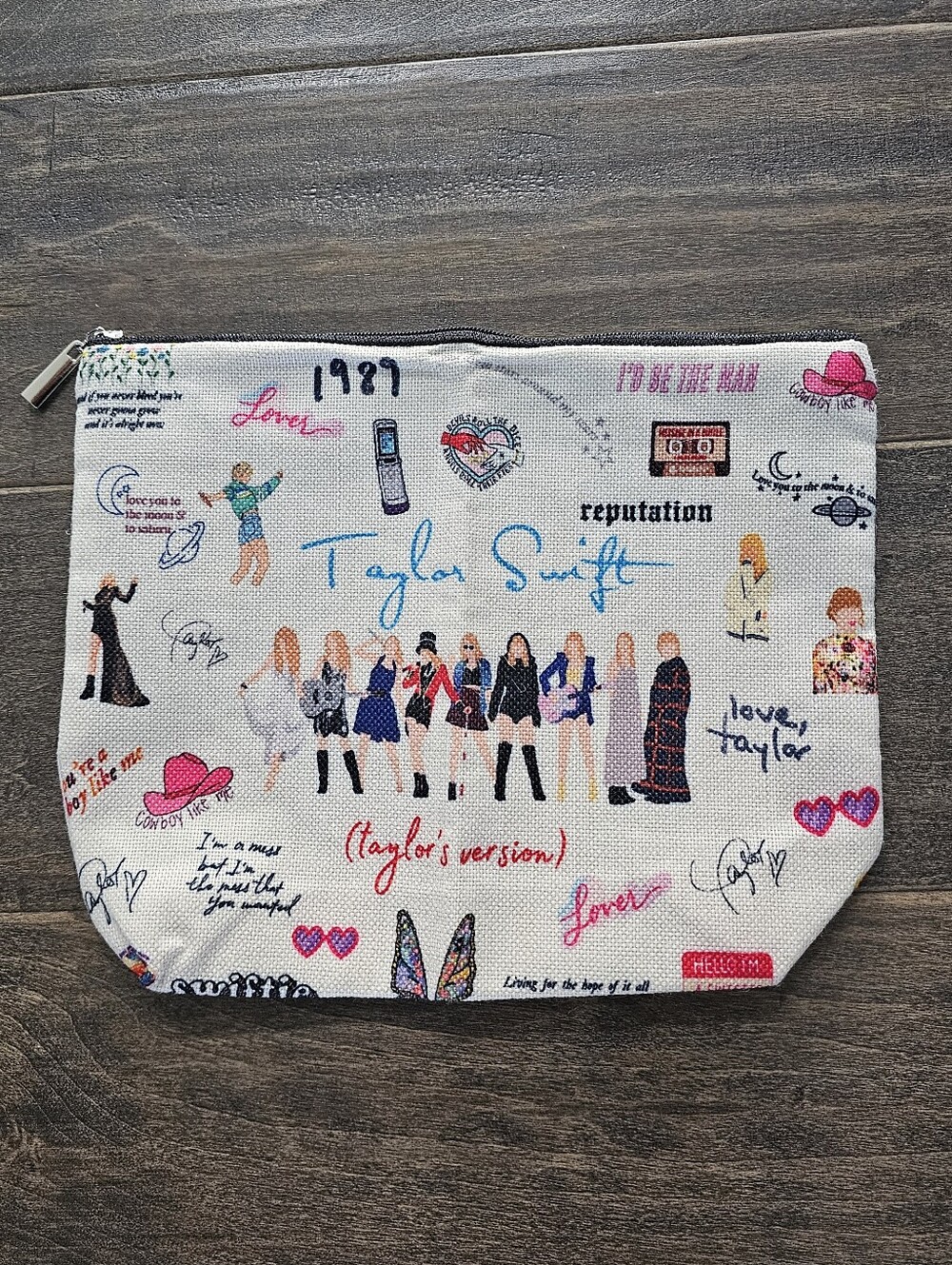 Taylor Swift Makeup Bag School Pencil Pouch 10 x 7 Swifties 1989 Lover